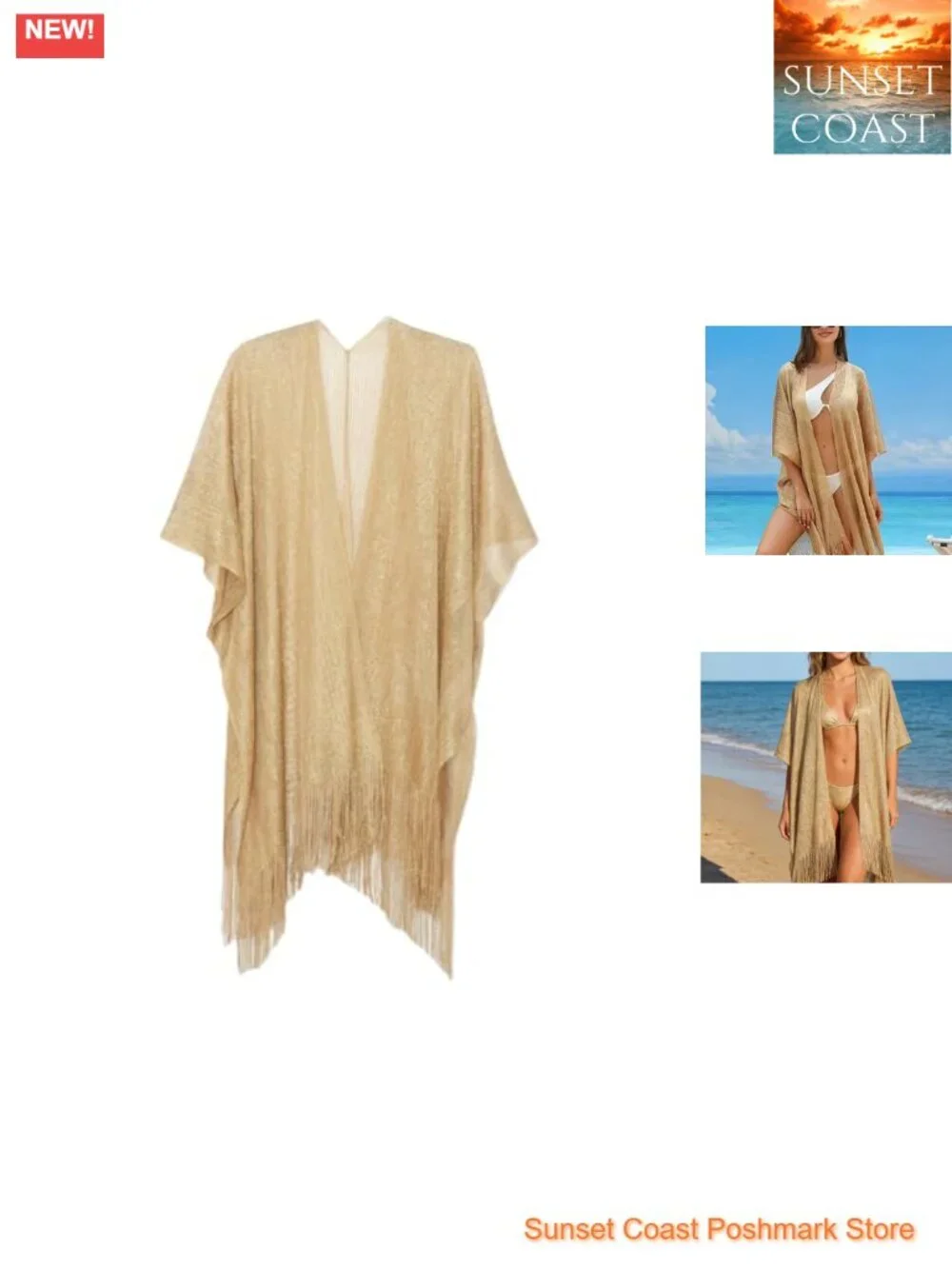 Metallic Evening Shawl Wrap Cardigan for Women Party Beach Cover Up